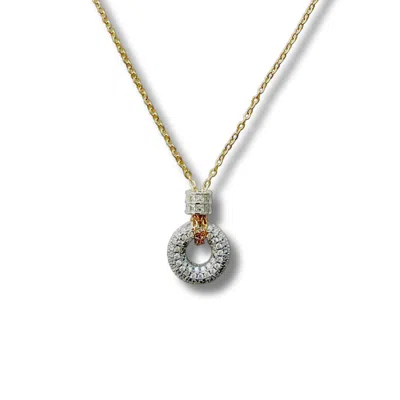 Vicky&nico Women's Gold / Silver Two Tone Luxe Circle Necklace