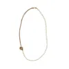 Vicky&nico Women's Gold / White Pearl Gold Sphere Necklace