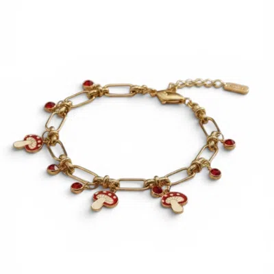 Vicky&nico Women's Red Mushroom Muse Bracelet