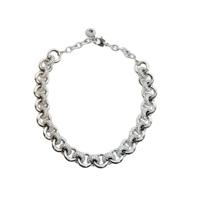 Vicky&nico Women's Sphere Harmony Necklace - Silver