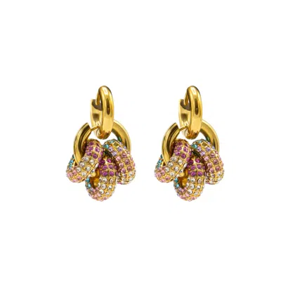 Vicky&nico Women's Sphere Harmony Trio Earrings - Multicolor In Yellow
