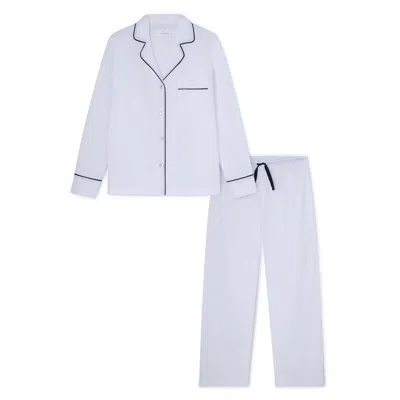 Vicky Bargalló Women's White & Navy Long Pyjamas