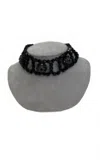 Vicky Lee Women's Beaded Crystal Choker In Black In Black