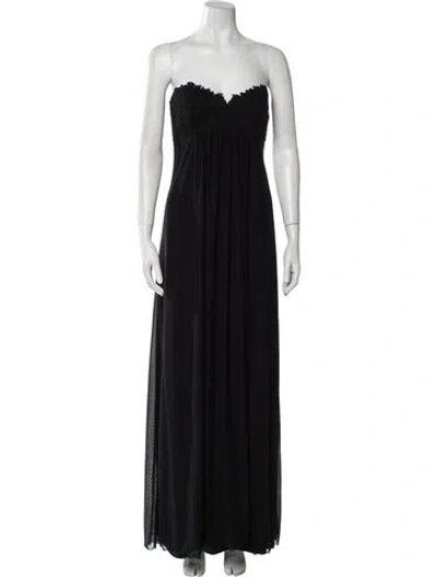 Pre-owned Vicky Tiel Silk Long Dress In Black