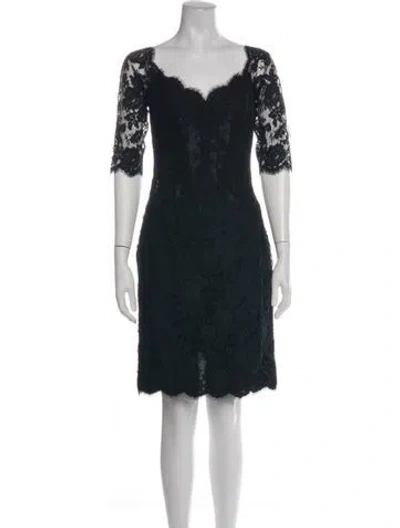 Pre-owned Vicky Tiel Silk Mini Dress In Black