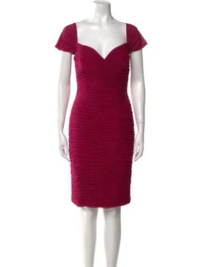 Pre-owned Vicky Tiel Silk Mini Dress In Purple