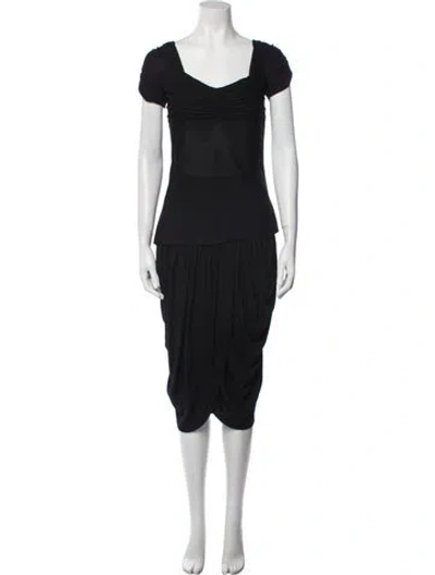 Pre-owned Vicky Tiel Vintage 1980's Skirt Set In Black