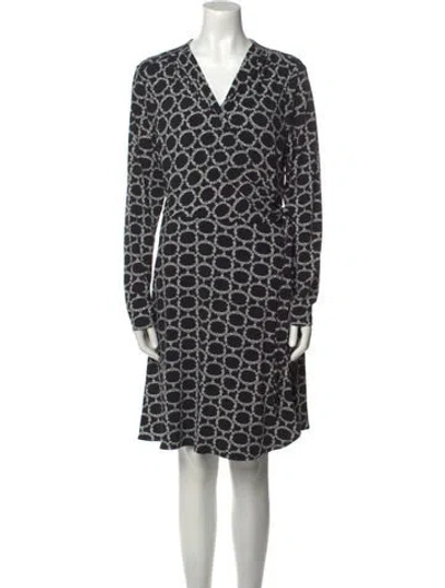 Pre-owned Vicky Tiel Vintage Knee-length Dress In Black