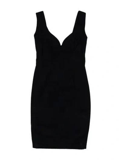 Pre-owned Vicky Tiel Vintage Knee-length Dress In Black
