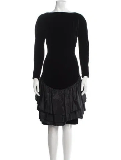 Pre-owned Vicky Tiel Vintage Mini Dress In Black
