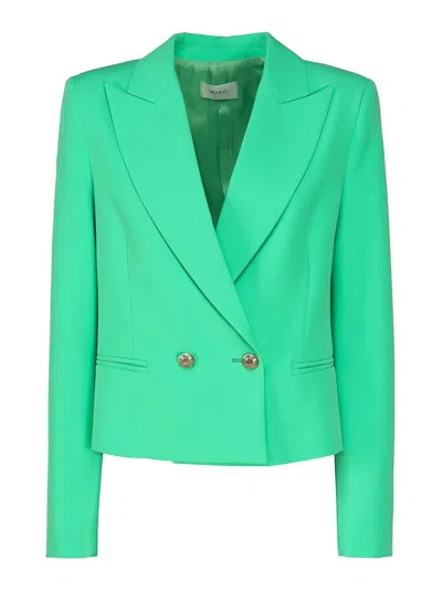 Vicolo Polyester Short Blazer In Green
