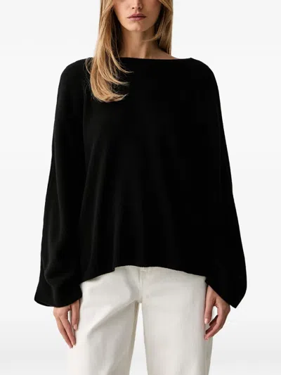 Vicolo Boat-neck Sweater In Black