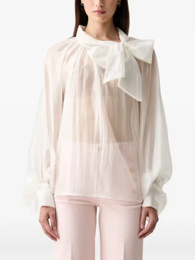 Vicolo Bow-detail Blouse In White