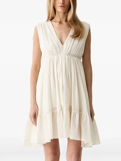 Vicolo Braided-detail Tiered Mini Dress In Neutral