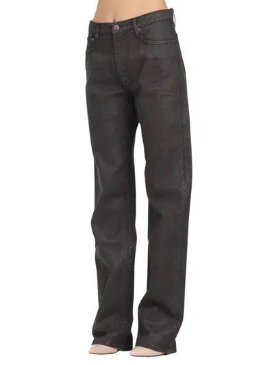 Vicolo Brown Cotton Coated Jeans In Black