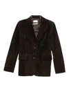 Vicolo Buttoned Leather Jacket In Brown