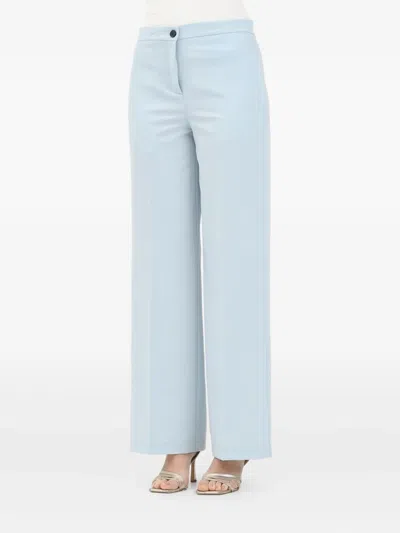 Vicolo Buttoned Straight Trousers In Blue