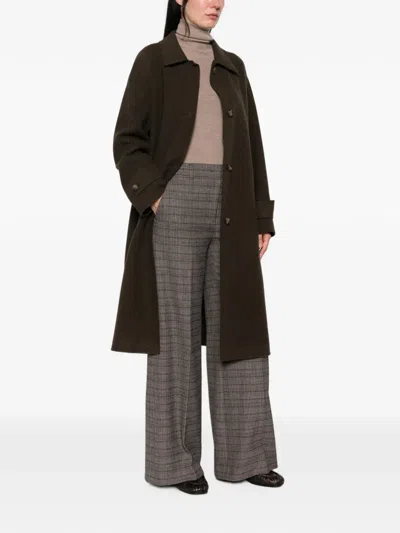 Vicolo Button-fastening Martingale Coat In Multi