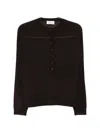 BUTTON-PLACKET SWEATER
