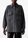 Vicolo Button-up Chest-pocket Jacket In Gray