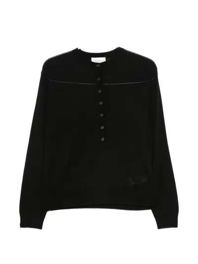 Vicolo Button-up Crew-neck Sweater In Animal Print