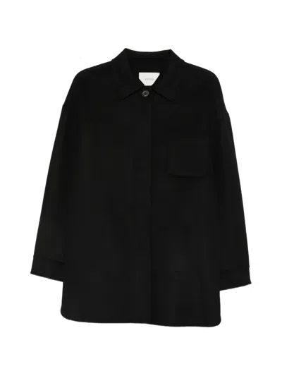 Vicolo Button-up Jacket In Black