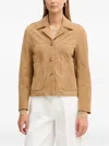 Vicolo Button-up Patch-pocket Jacket In Brown