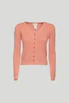 Vicolo Cardigan Rosa Con Scollo A V In Rosa