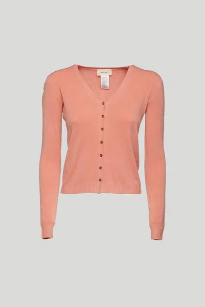 Vicolo Cardigan Rosa Con Scollo A V