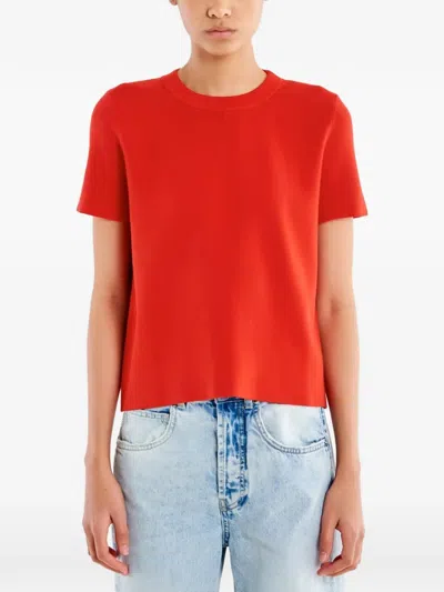 Vicolo Crew-neck Short-sleeve T-shirt In Red