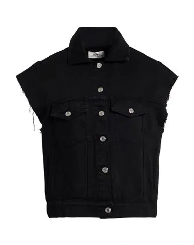 Vicolo Denim Couture Woman Denim Outerwear Black Size M Cotton