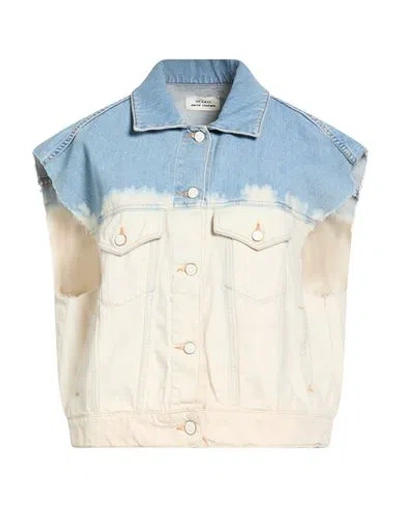 Vicolo Denim Couture Woman Denim Outerwear Blue Size L Cotton