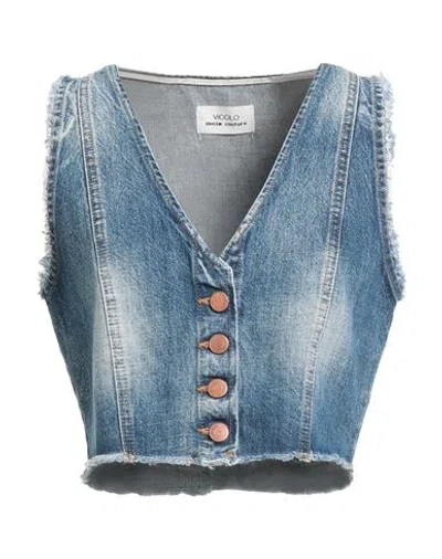 Vicolo Denim Couture Woman Denim Outerwear Blue Size Onesize Cotton