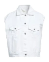 Vicolo Denim Couture Woman Denim Outerwear White Size L Cotton In White