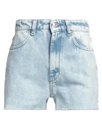 Vicolo Denim Couture Woman Denim Shorts Blue Size L Lyocell