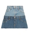 Vicolo Denim Couture Woman Denim Skirt Blue Size L Cotton In Blue