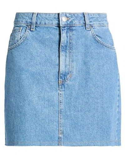 Vicolo Denim Couture Woman Denim Skirt Blue Size L Cotton
