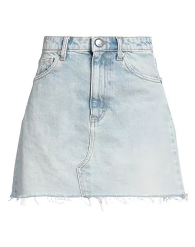 Vicolo Denim Couture Woman Denim Skirt Blue Size L Pre-consumer Recycled Cotton, Post-consumer Recyc