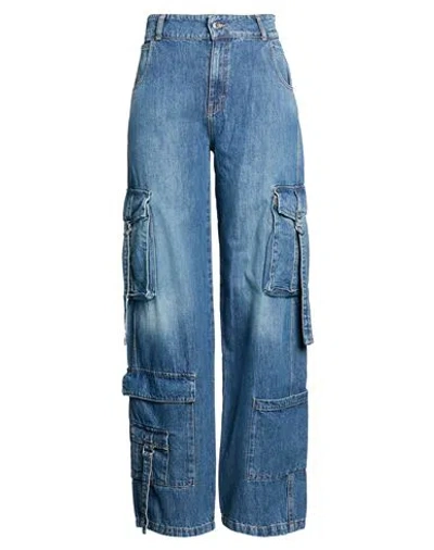 Vicolo Denim Couture Woman Jeans Blue Size L Cotton