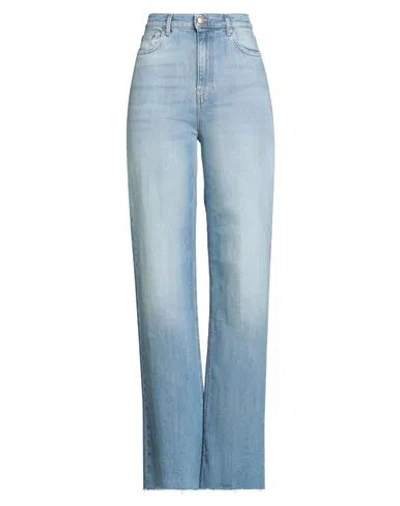 Vicolo Denim Couture Woman Jeans Blue Size L Cotton, Elastane