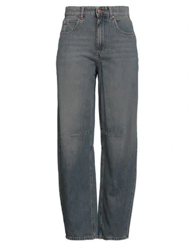 Vicolo Denim Couture Woman Jeans Blue Size S Cotton In Gray