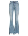 Vicolo Denim Couture Woman Jeans Blue Size Xs Cotton, Lyocell, Organic Cotton, Lycra In Blue