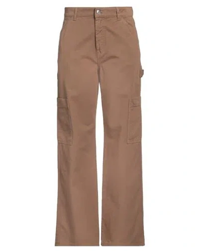 Vicolo Denim Couture Woman Jeans Light Brown Size L Cotton In Beige
