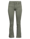 Vicolo Denim Couture Woman Jeans Military Green Size M Cotton, Elastomultiester, Elastane In Green