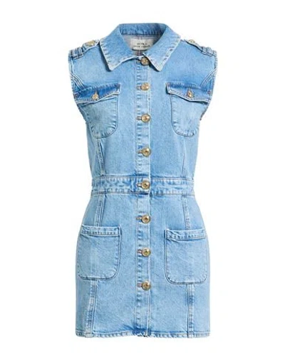 Vicolo Denim Couture Woman Mini Dress Blue Size L Cotton, Lyocell, Organic Cotton, Lycra