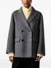 Vicolo Double-breasted Blazer In Gray