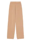 Vicolo Elasticated-waist Pants In Brown