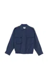 Vicolo Elasticated-hem Jacket In Blue