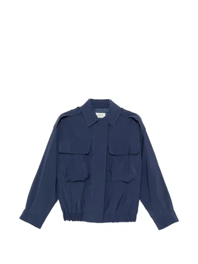 Vicolo Elasticated-hem Jacket In Blue