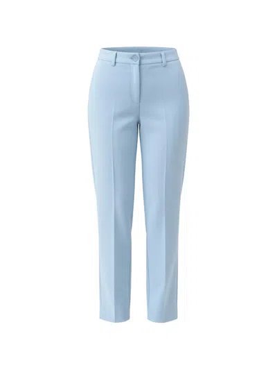 Vicolo Elasticated-waistband Pressed-crease Trousers In Blue